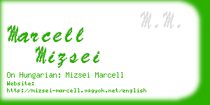 marcell mizsei business card
